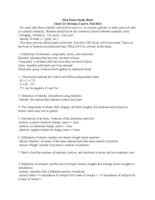 Chemistry 111 Exam 1 Study Guide