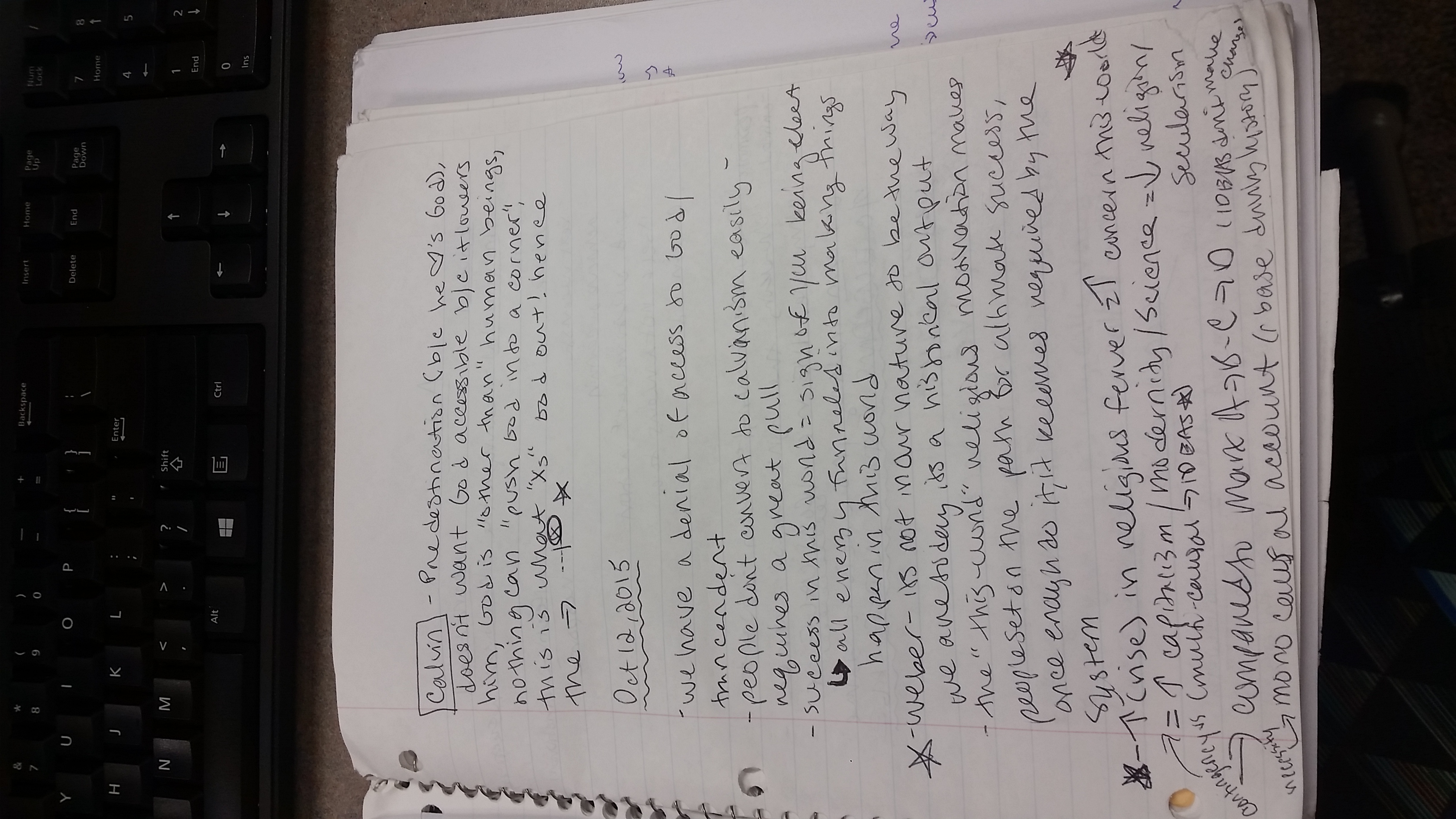 Notes from week of 10/12