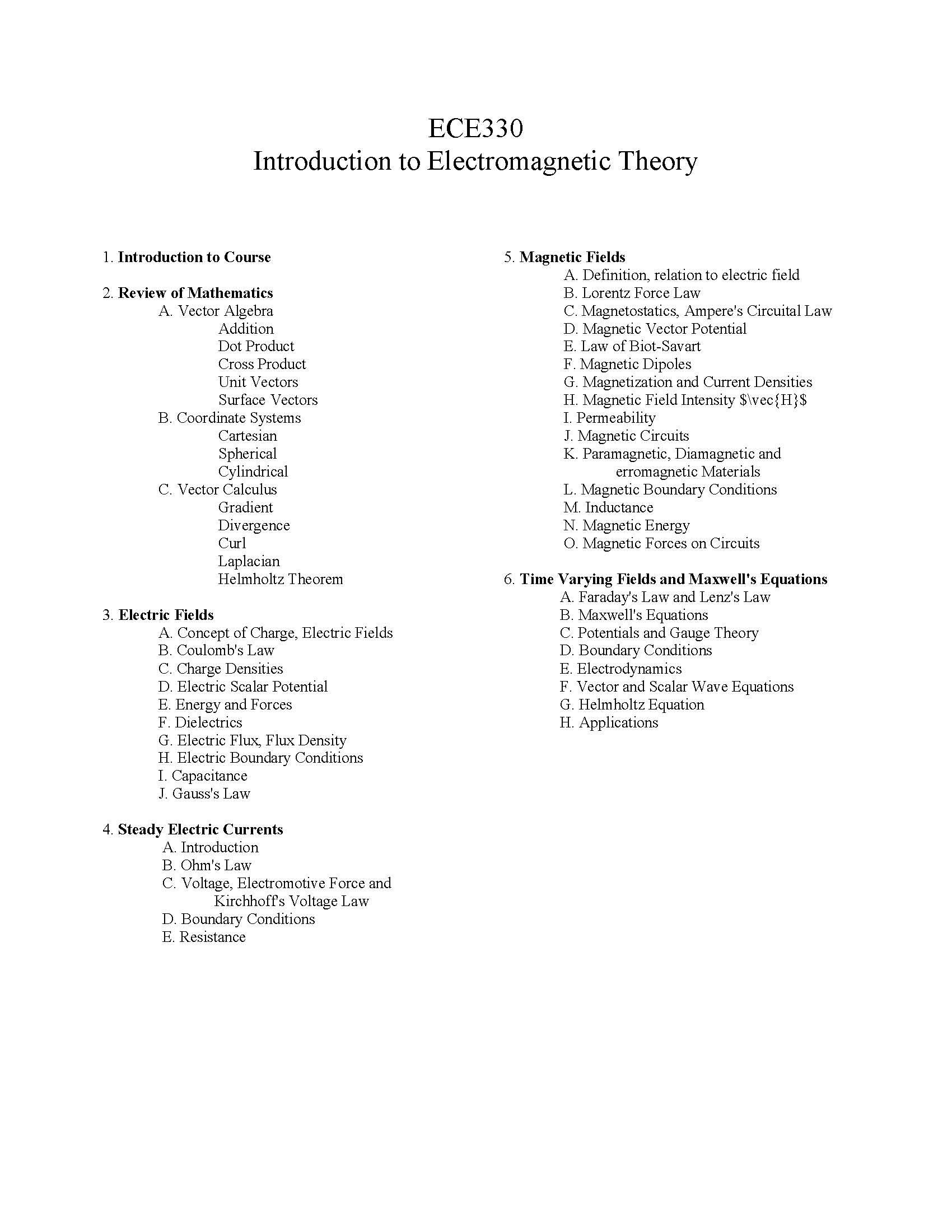 Electromagnetic Theory
