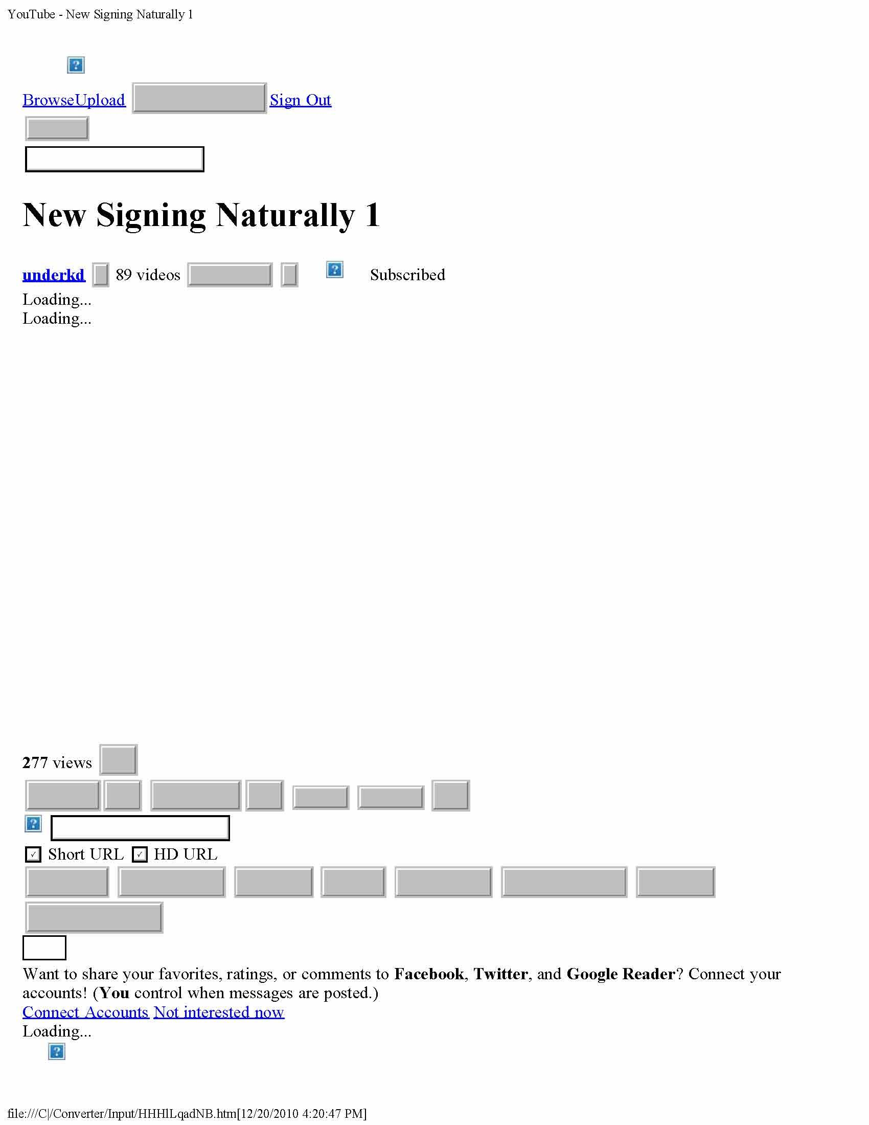 American Sign Language I