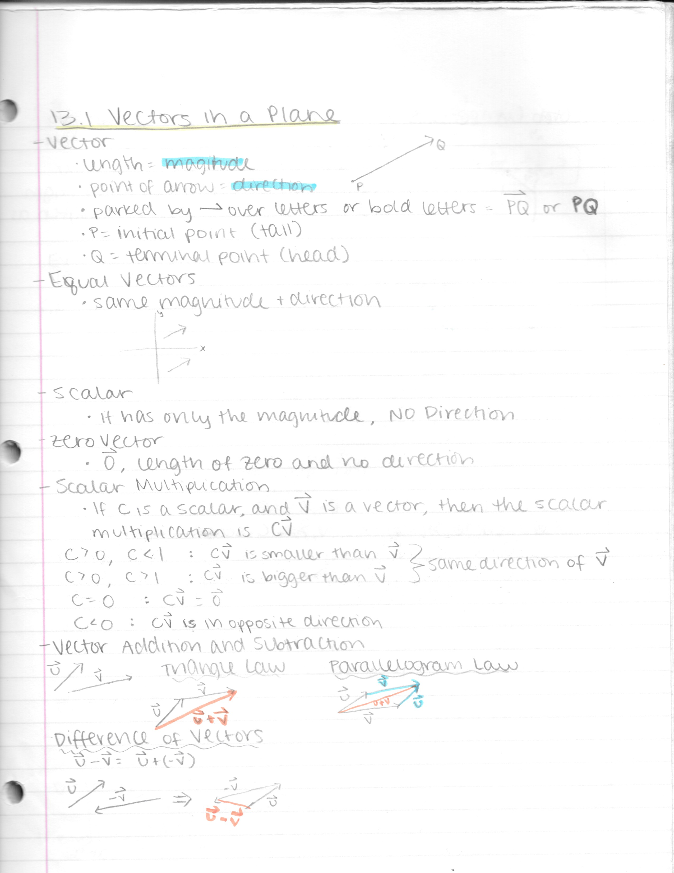 Calc with Analytical Geometry III, Week 1 Notes
