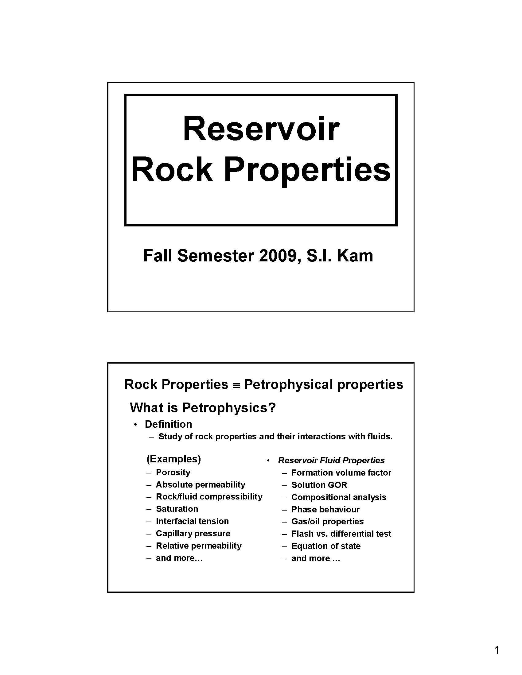 RESERVOIR ROCK PROP