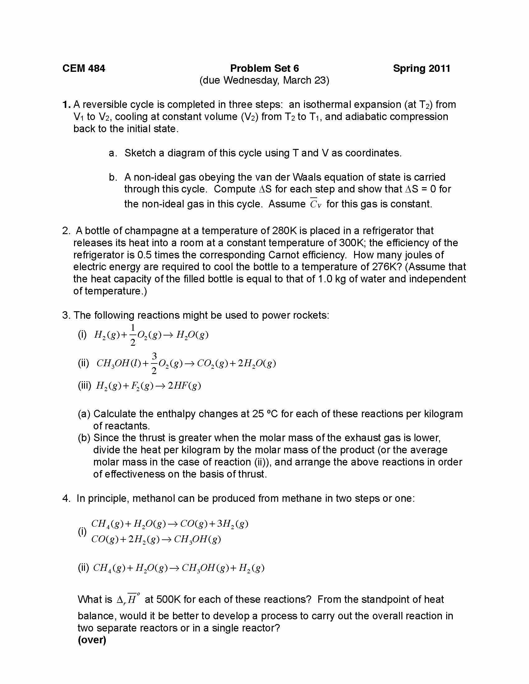 Molecular Thermodynamics