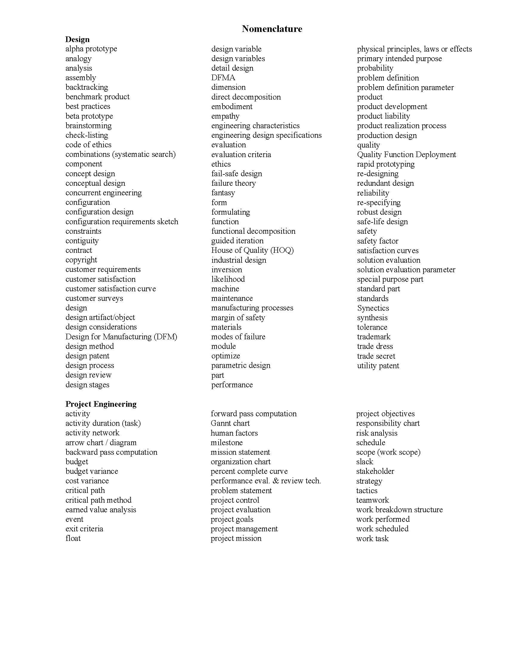 Senior Design Project I