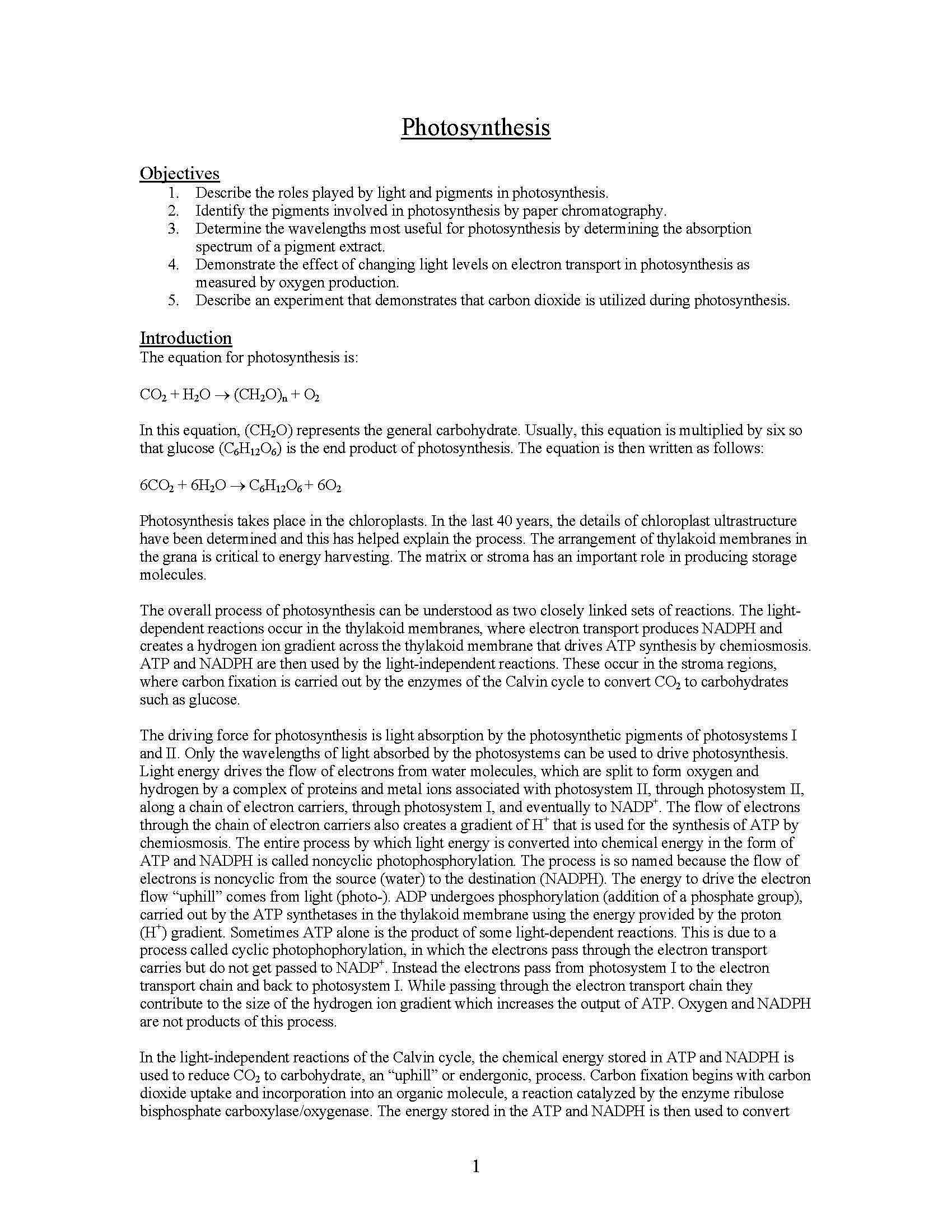 Fundamentals Of Biology I