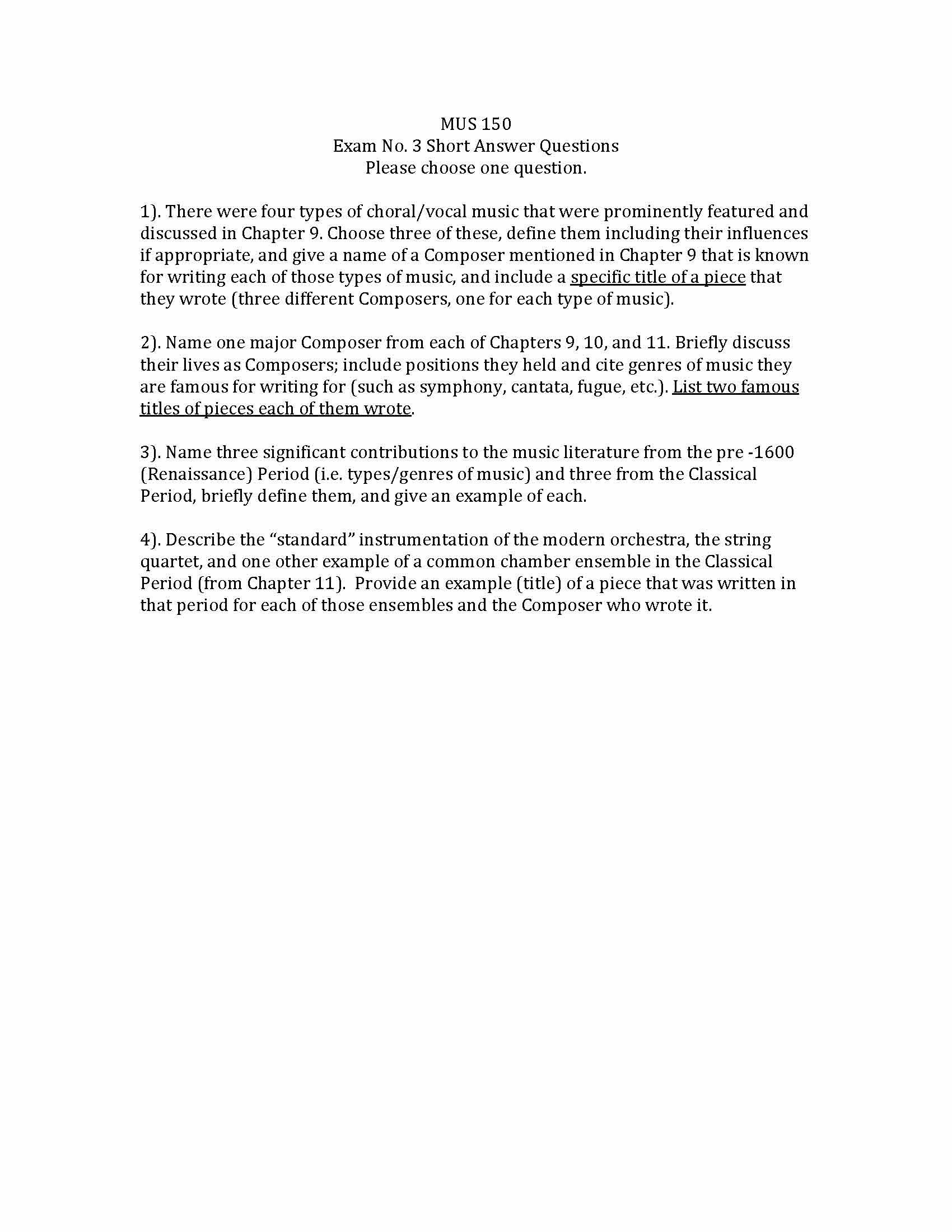 Intro Musical Traditions I