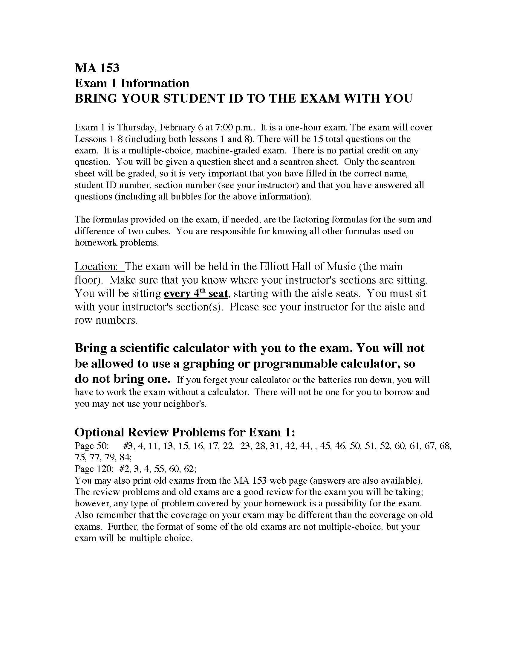 Algebra And Trigonometry I