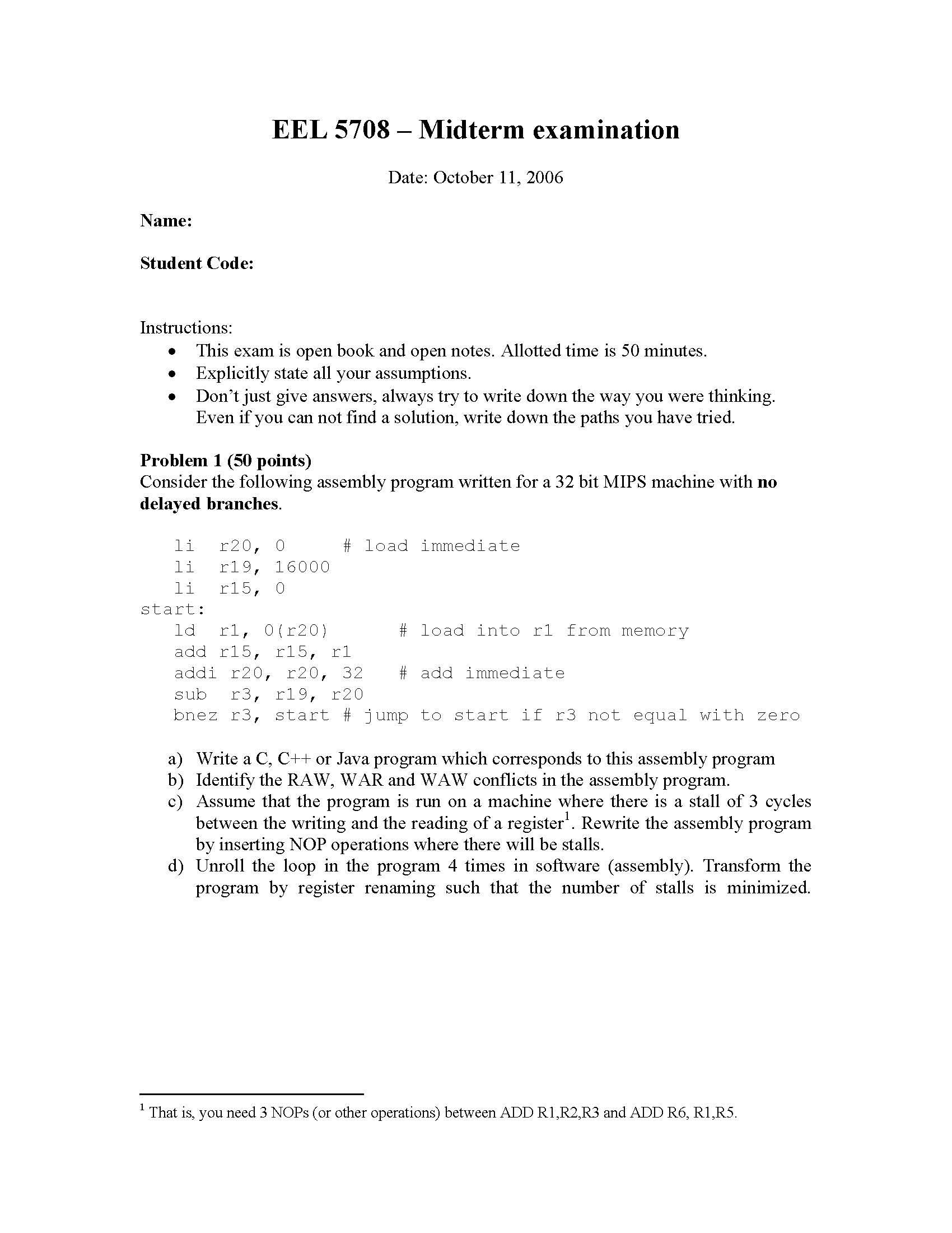 HIGH PERFORMANCE COMPUTER ARCH