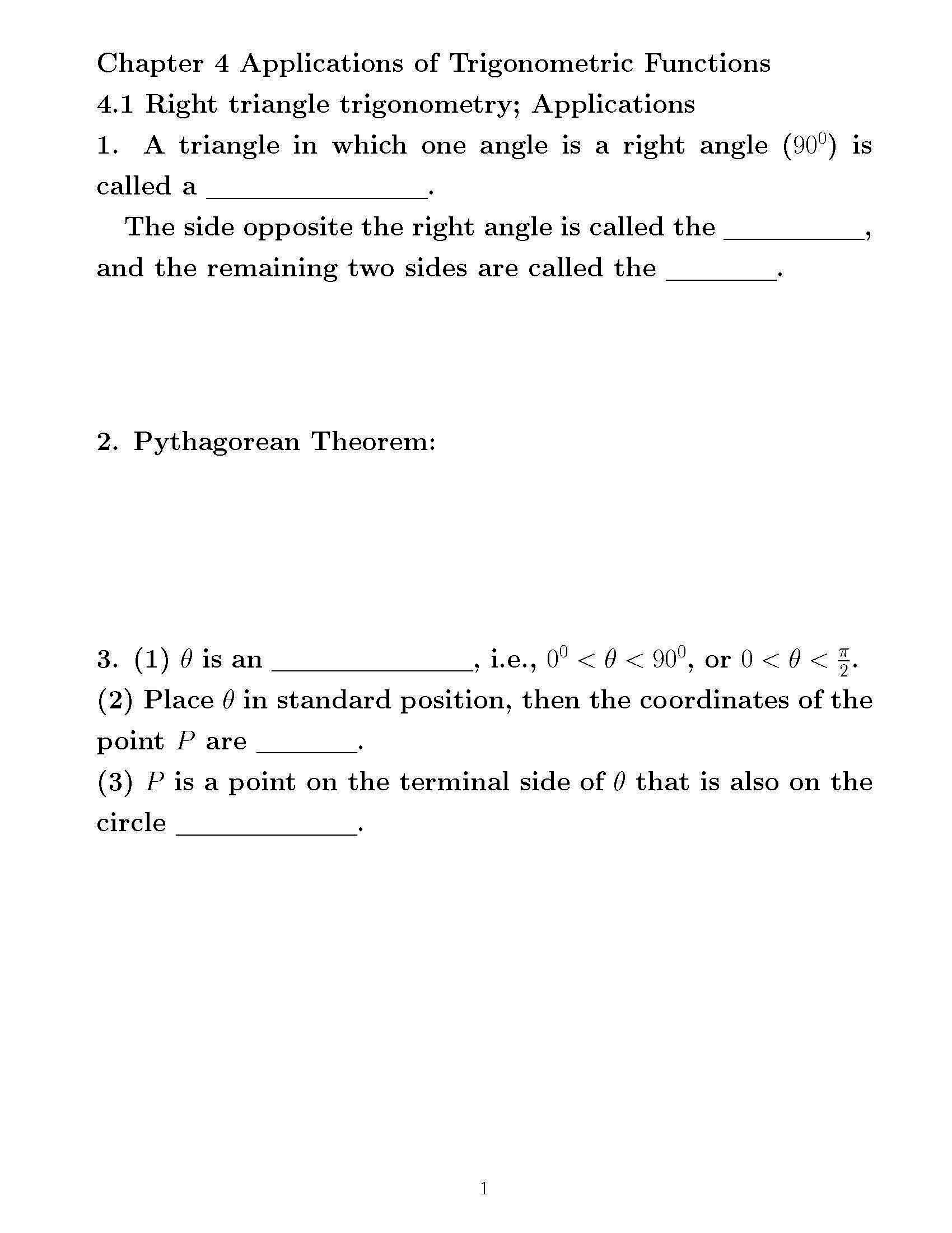 College Trigonometry