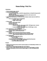 Human Biology: Week Two