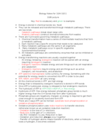 Biology Notes for the Week of 10/4-10/10
