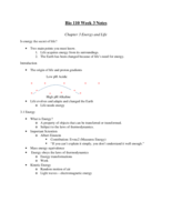 Bio 110 Week 3 Notes 