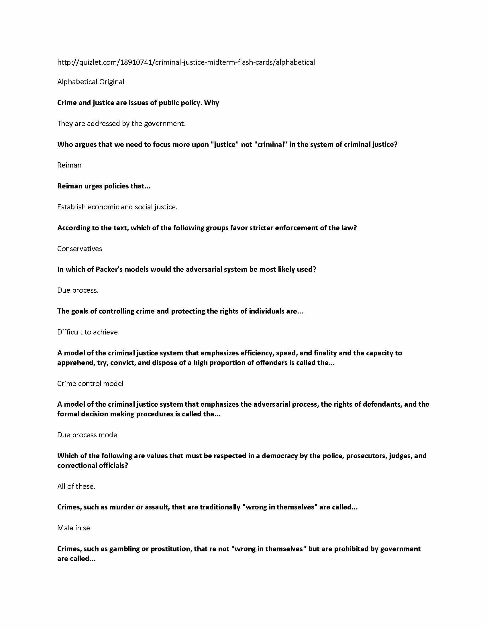 Introduction to Criminal Justice Administration