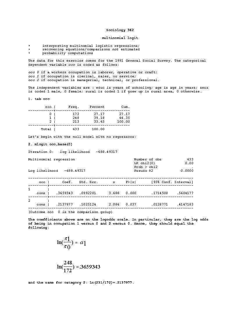 Statistics for Sociologists III