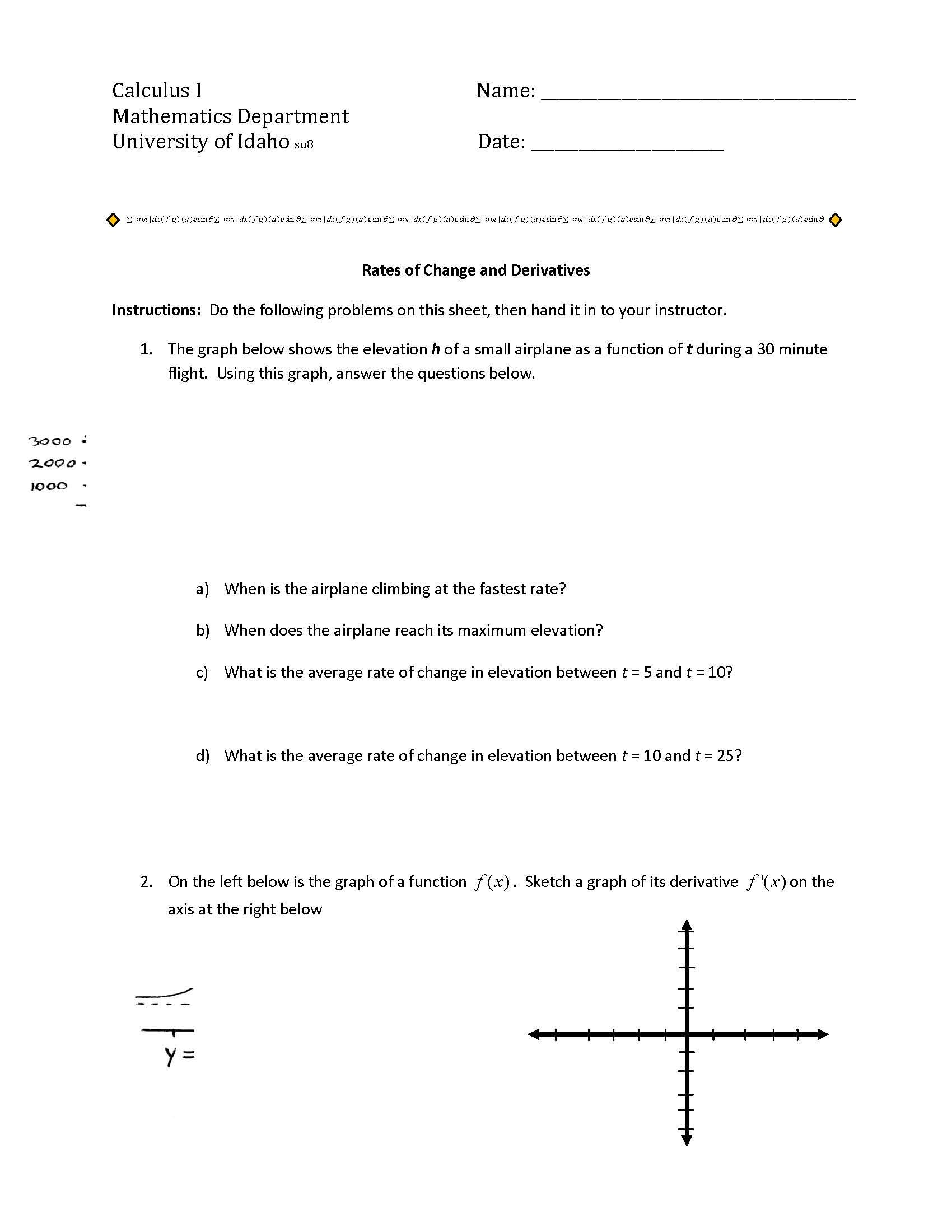 Analytic Geometry and Calculus I