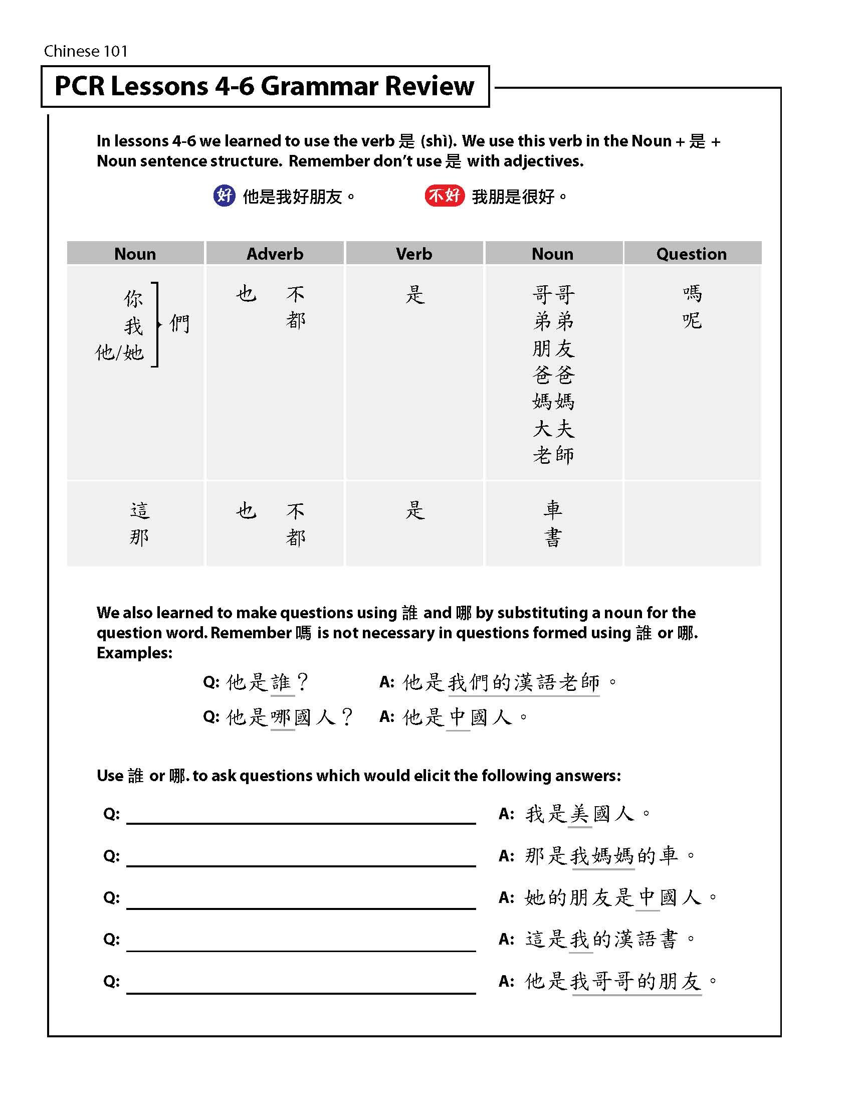 Fundamentals of Chinese