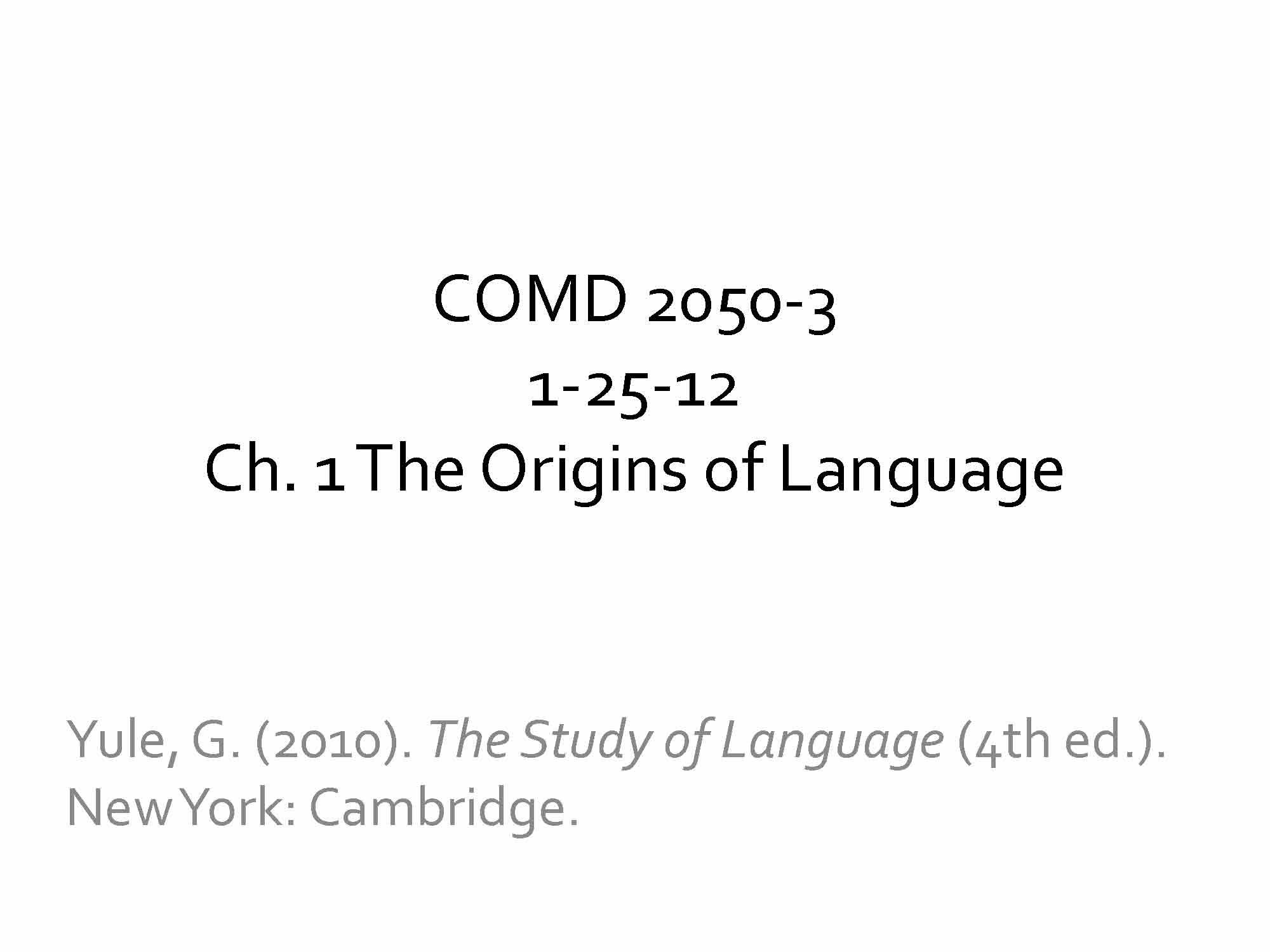 INTR TO LANGUAGE