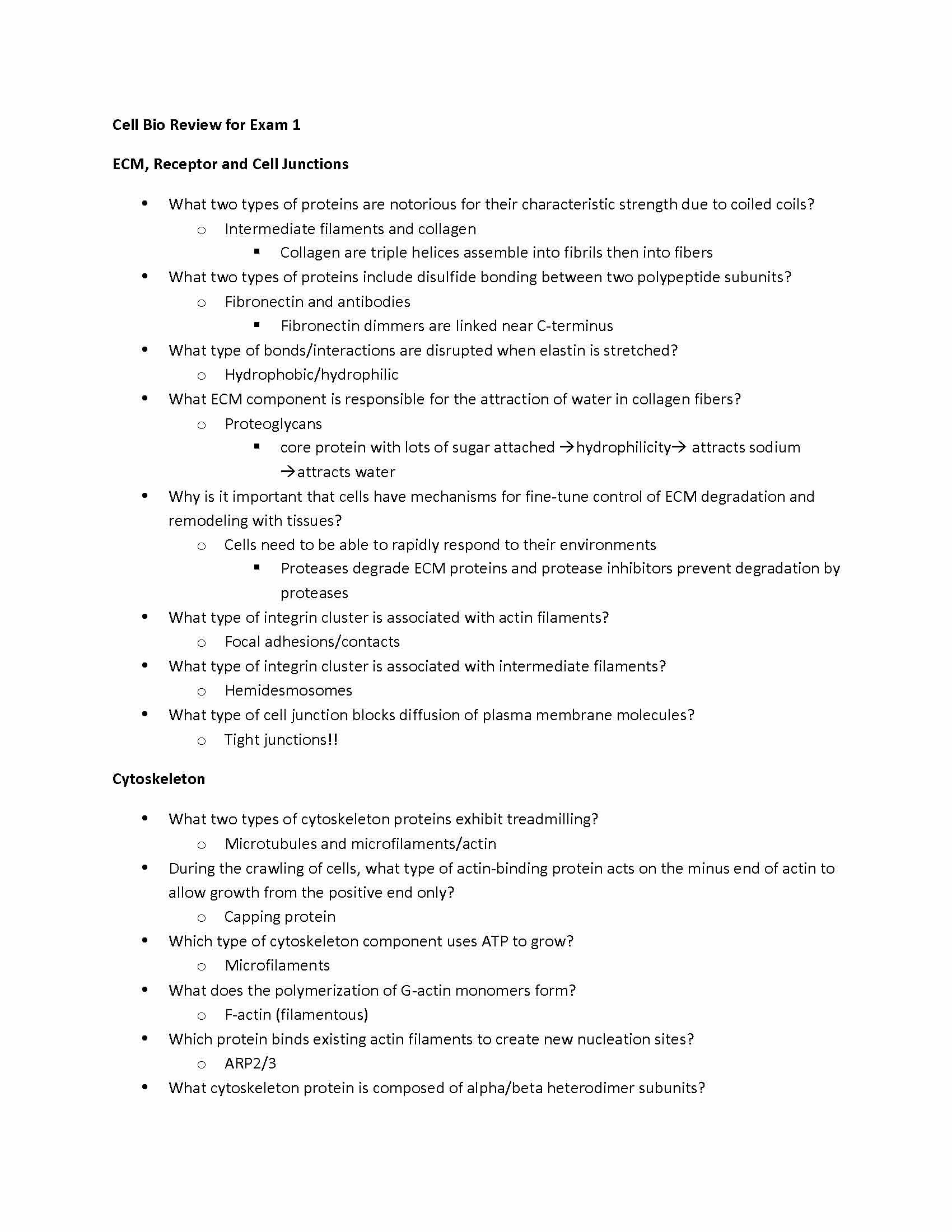 INTRO TO CELL BIOLOGY