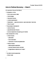 Week 6 Lecture Notes -- Cooperation Around the World