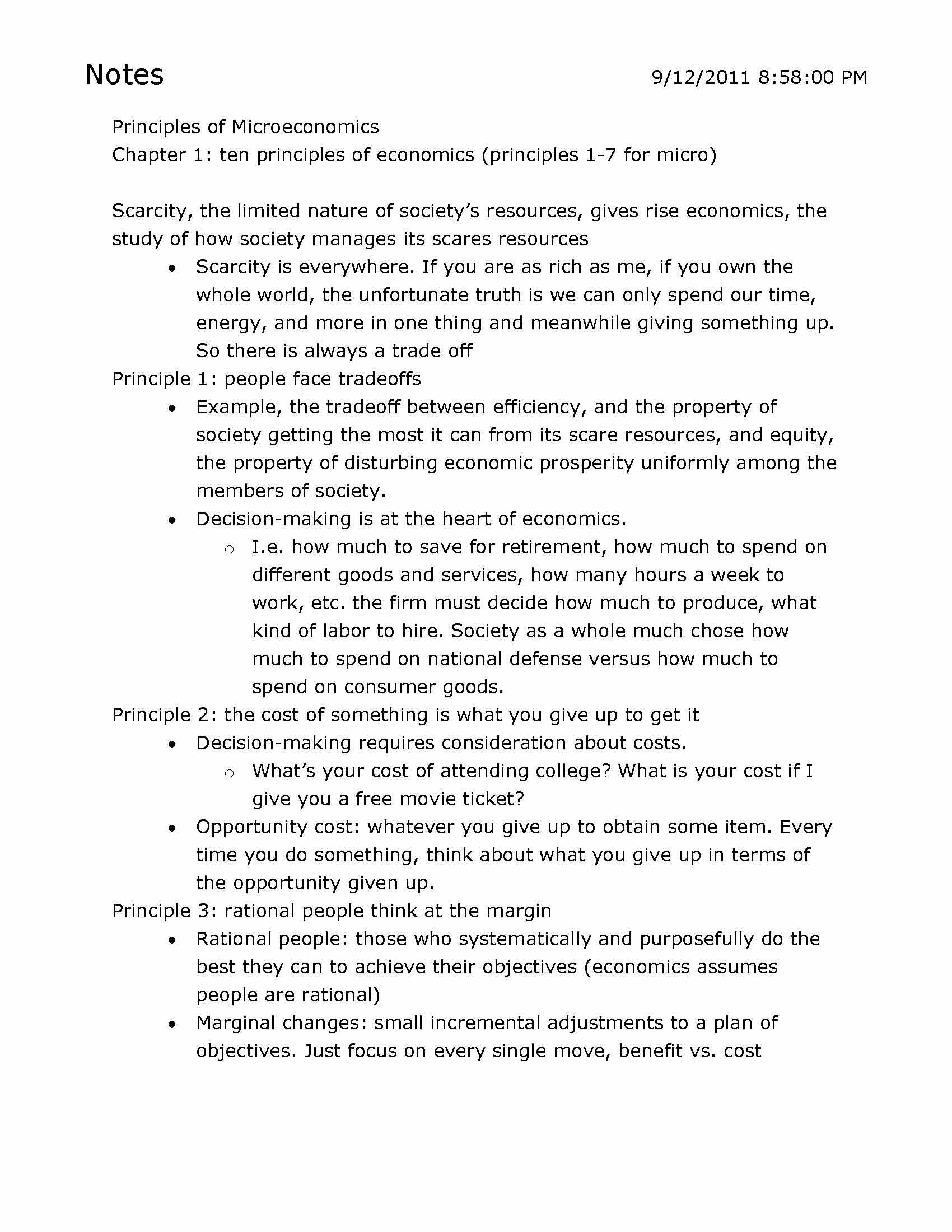 Principles of Microeconomics
