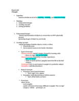 Psych notes Thoughts