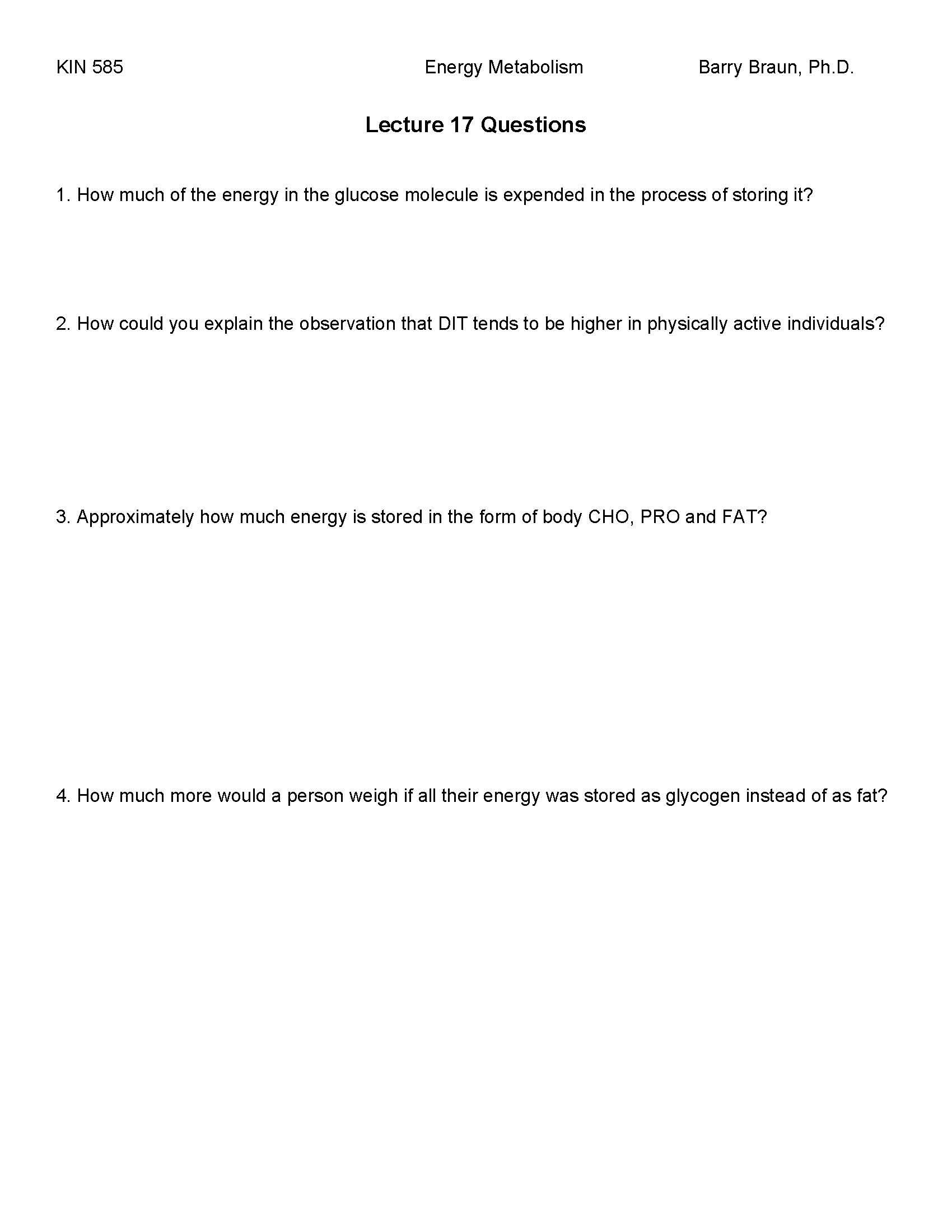 Energy Metabolism