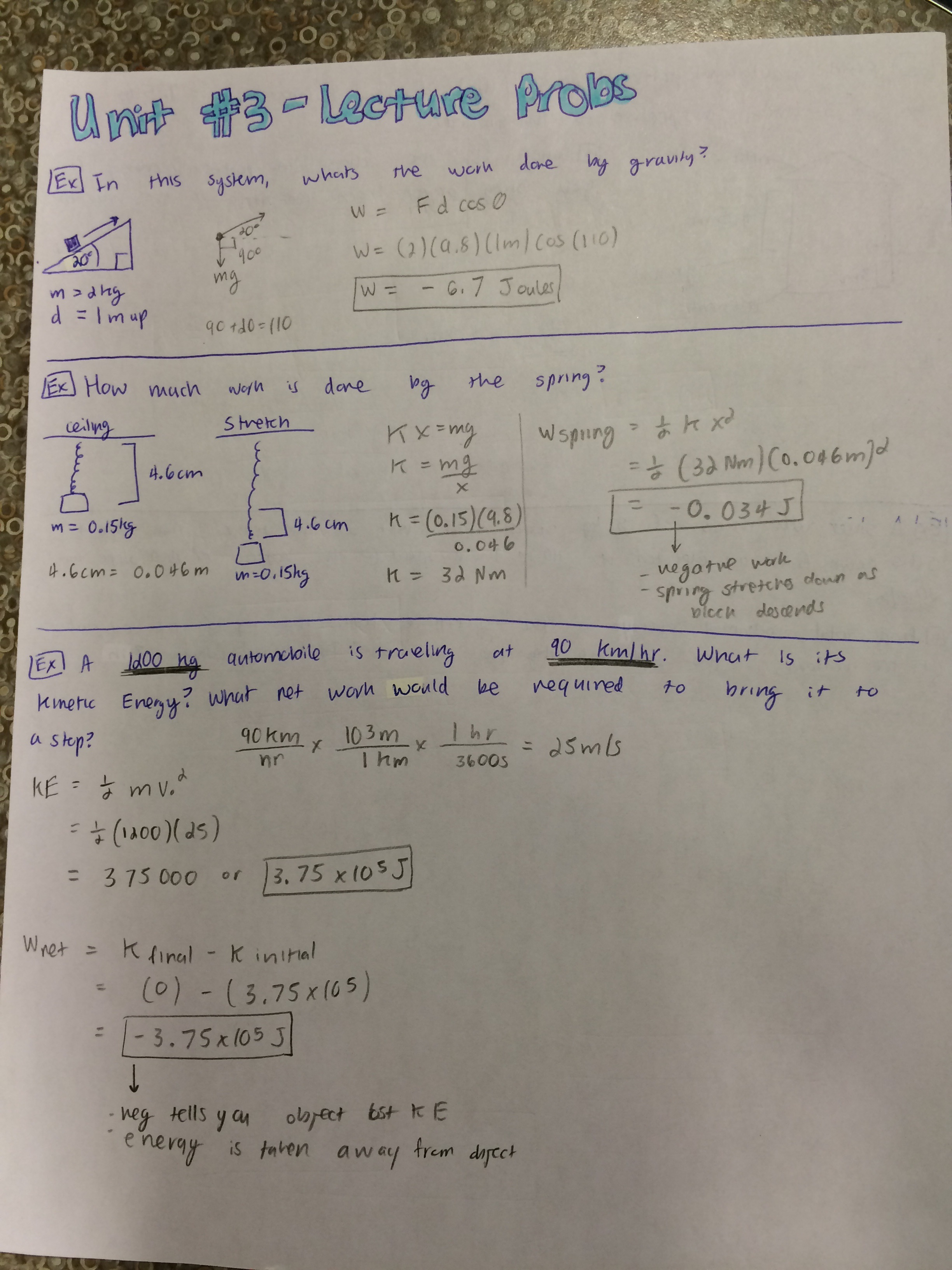 Exam 3-Lecture Problems