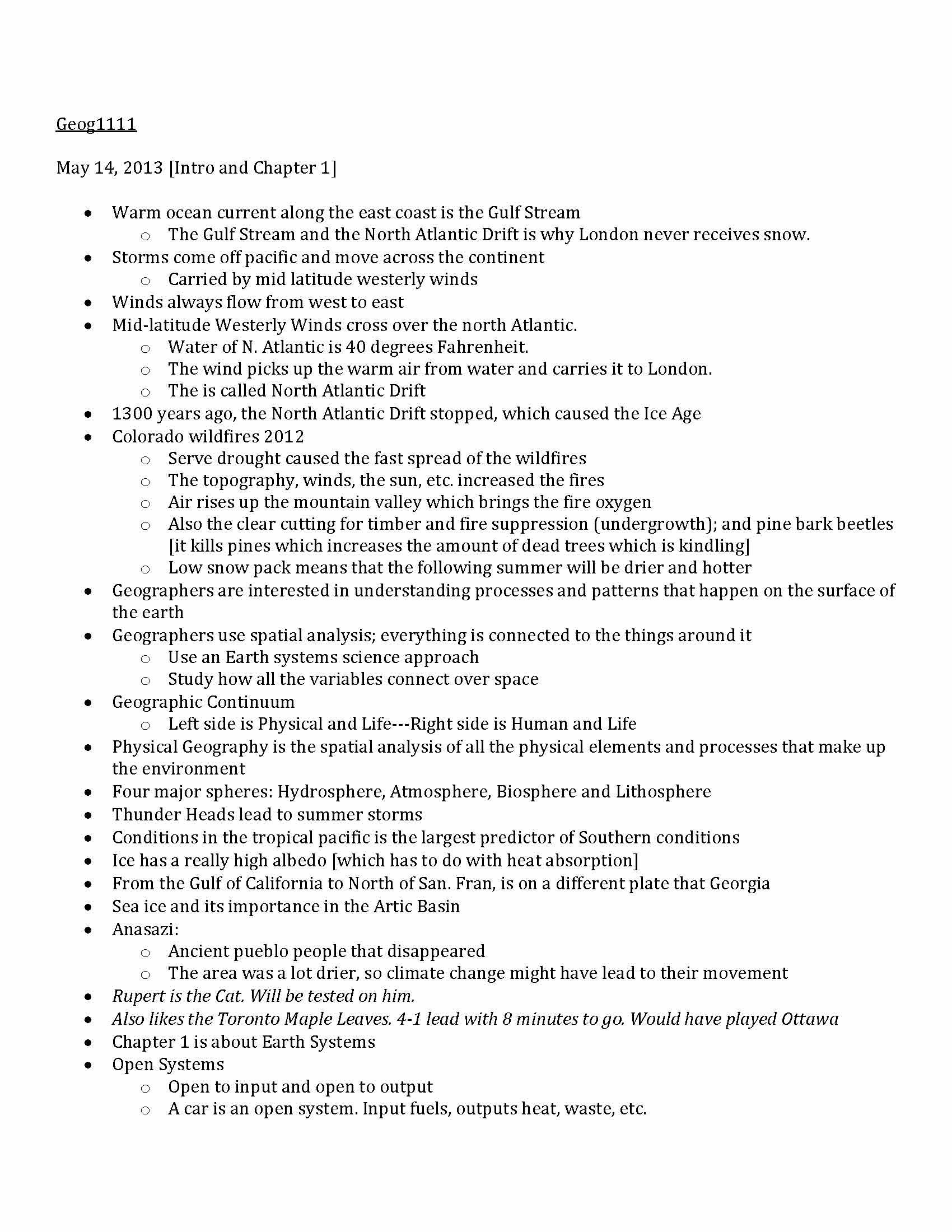INTRO PHYS GEOG