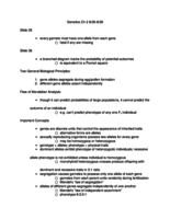 Genetics Ch 2 8/26-8/28