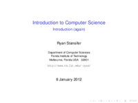 Introduction to Computer Science class1
