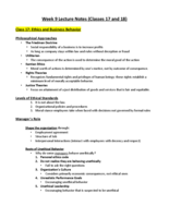 Lecture Notes Week 9 (Class 17 and 18)
