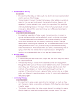 Gerontology Week 3- Theories of Aging