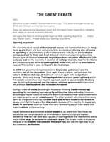 The Great debate notes on Hayek