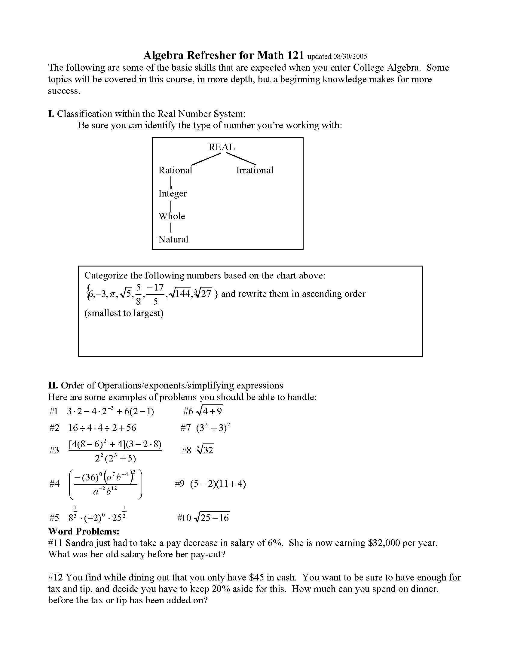 College Algebra