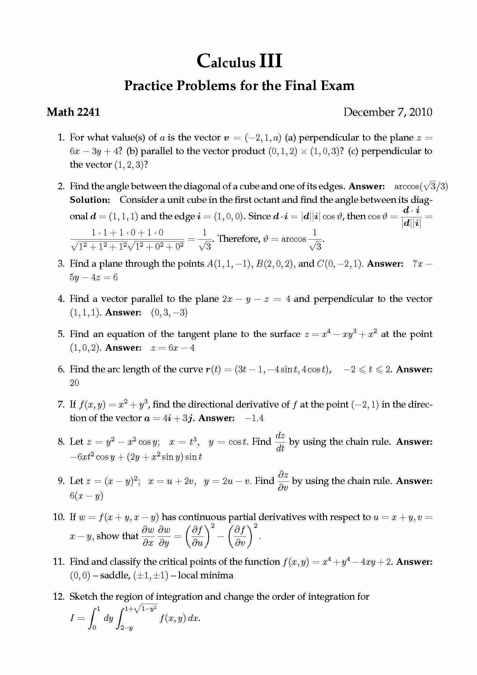 Calculus III