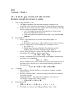 S301 Week 4 Lecture & Textbook Notes