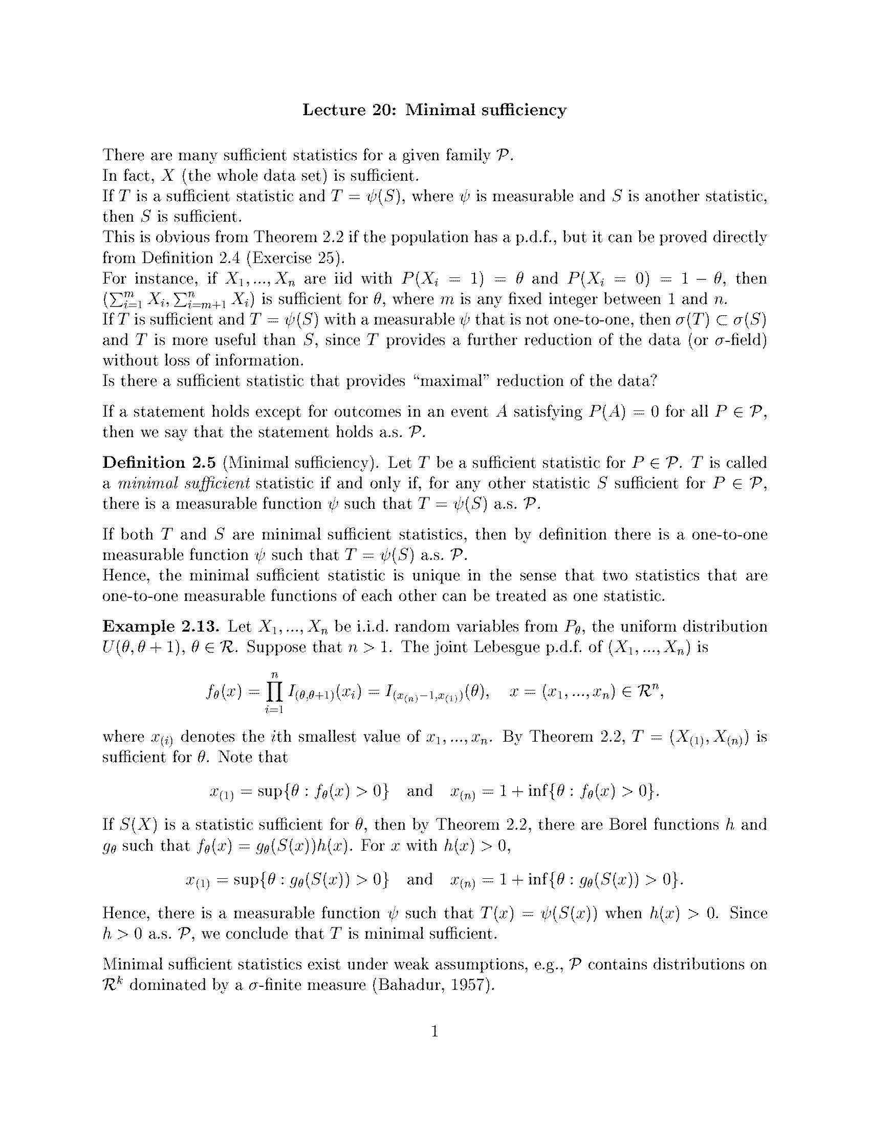 Mathematical Statistics