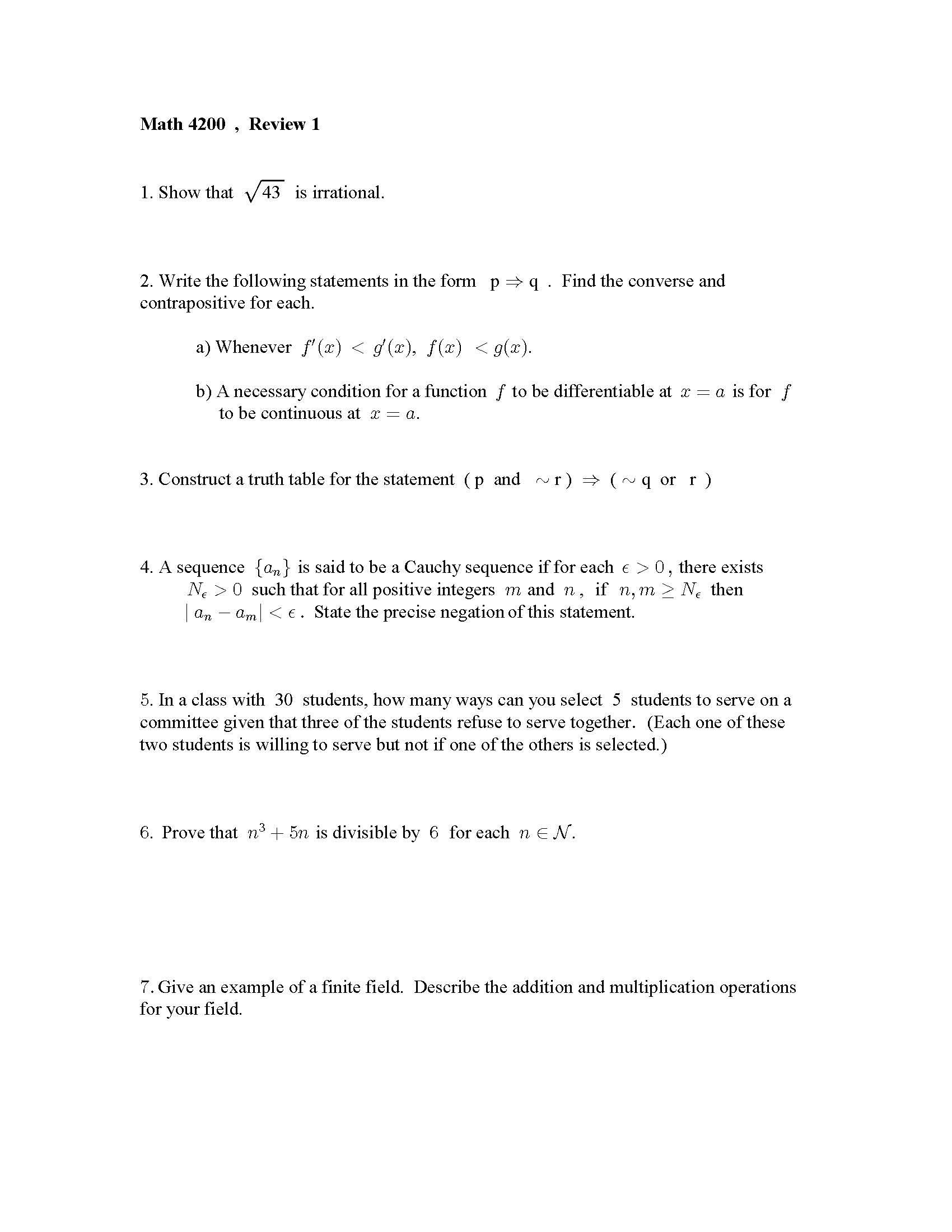 Foundations of Analysis