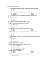 CD 411-Top Hat Midterm Questions