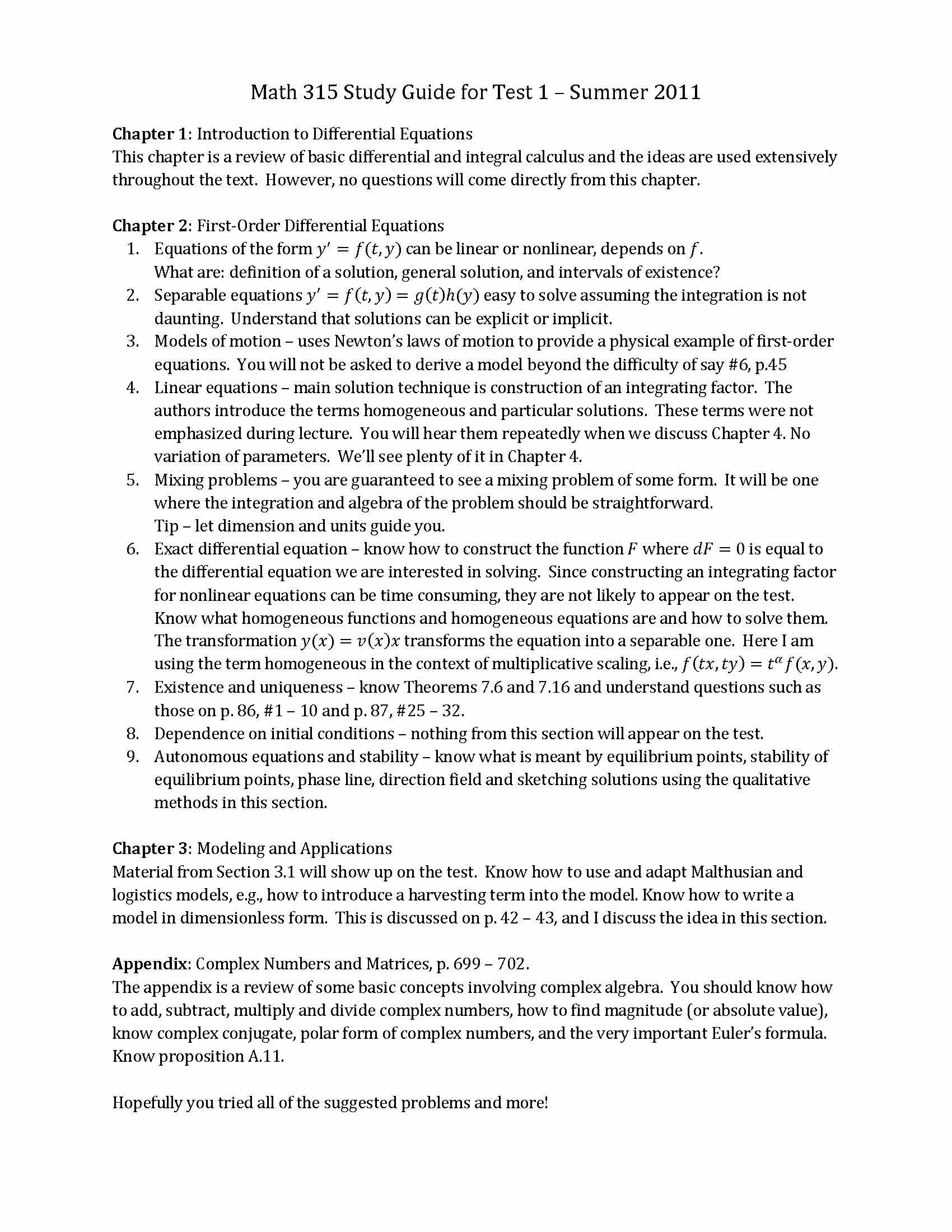 Differential Equations