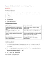 SOC 402 Week Notes - September 28th - October 2nd