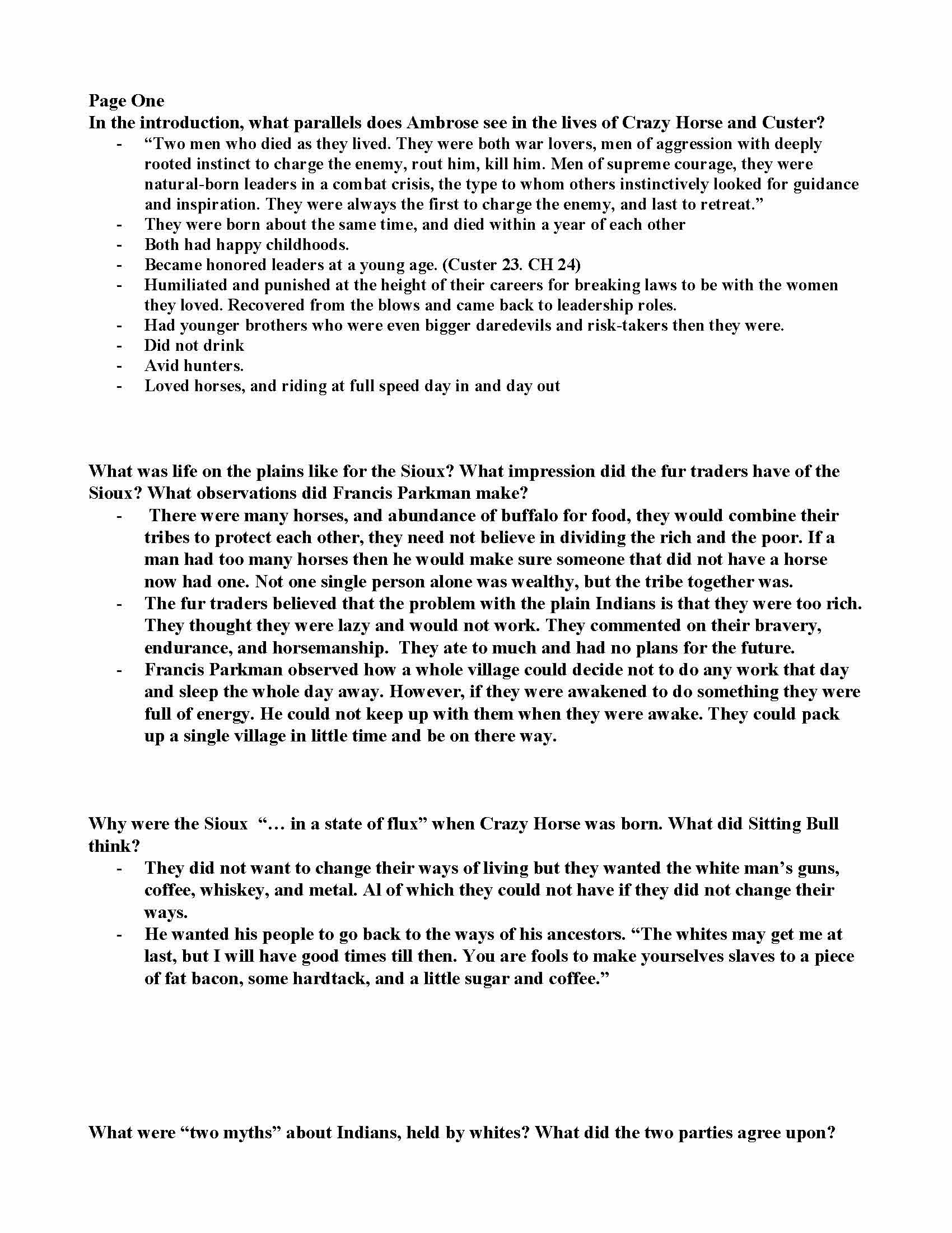 United States History I RODP