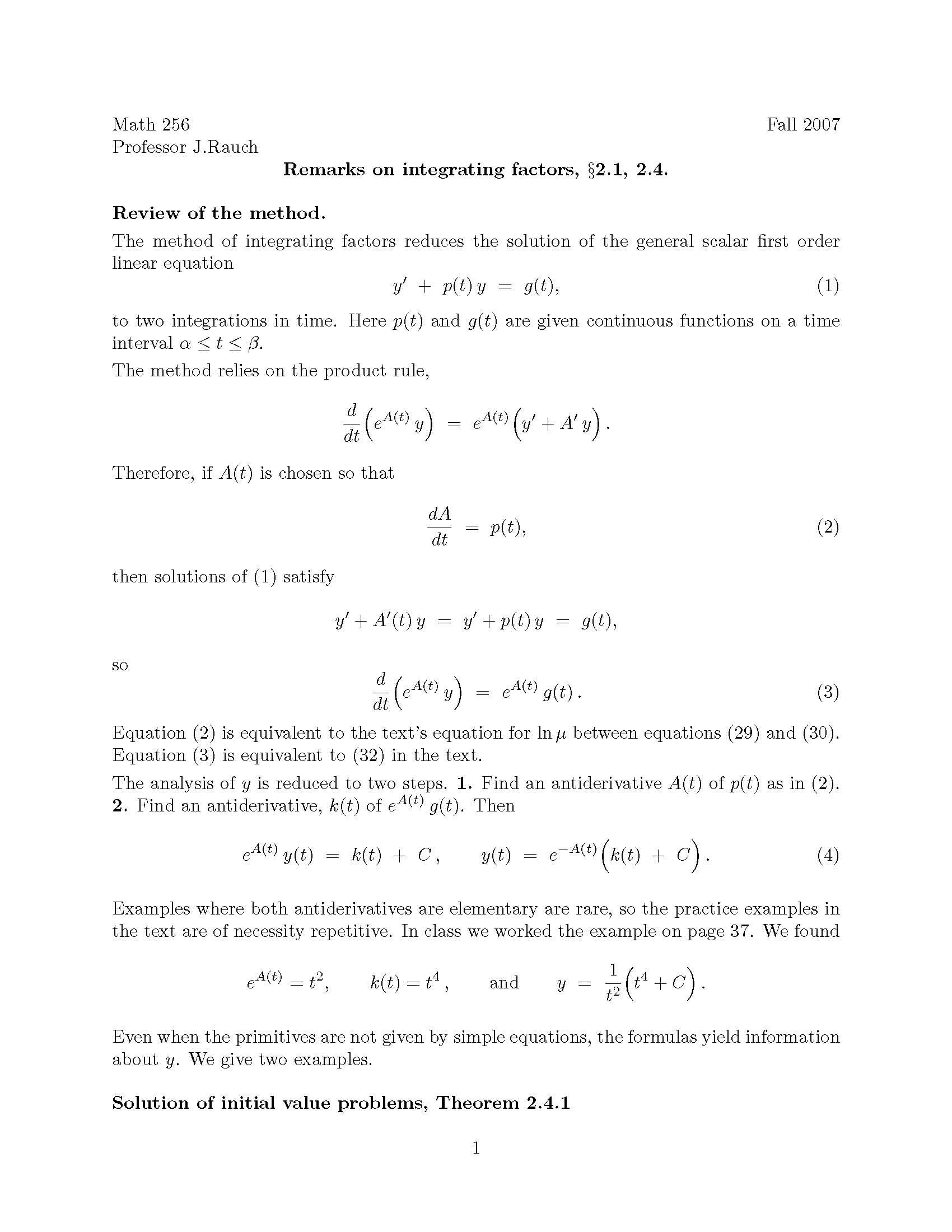 App Honors Calc IV
