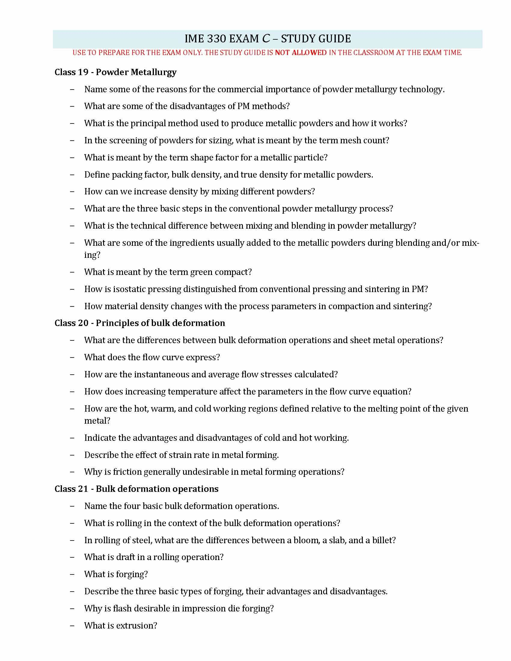 Manufacturing Processes