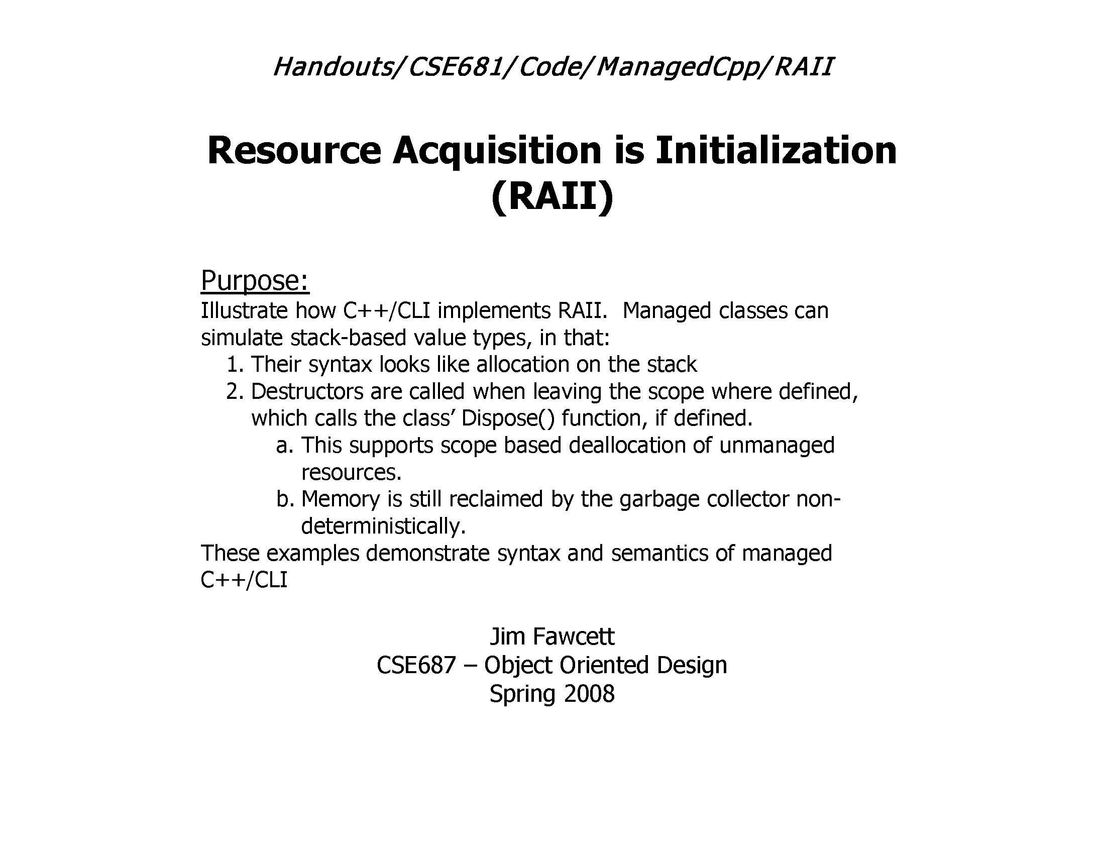 Object Oriented Design