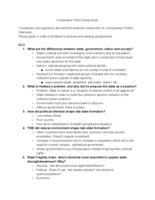 Polysci 50, Study Guide Midterm 1 