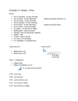 Last Week's Notes