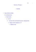 Review of exam 1