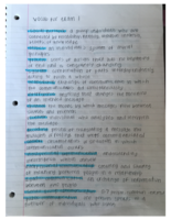 Exam 1 vocabulary