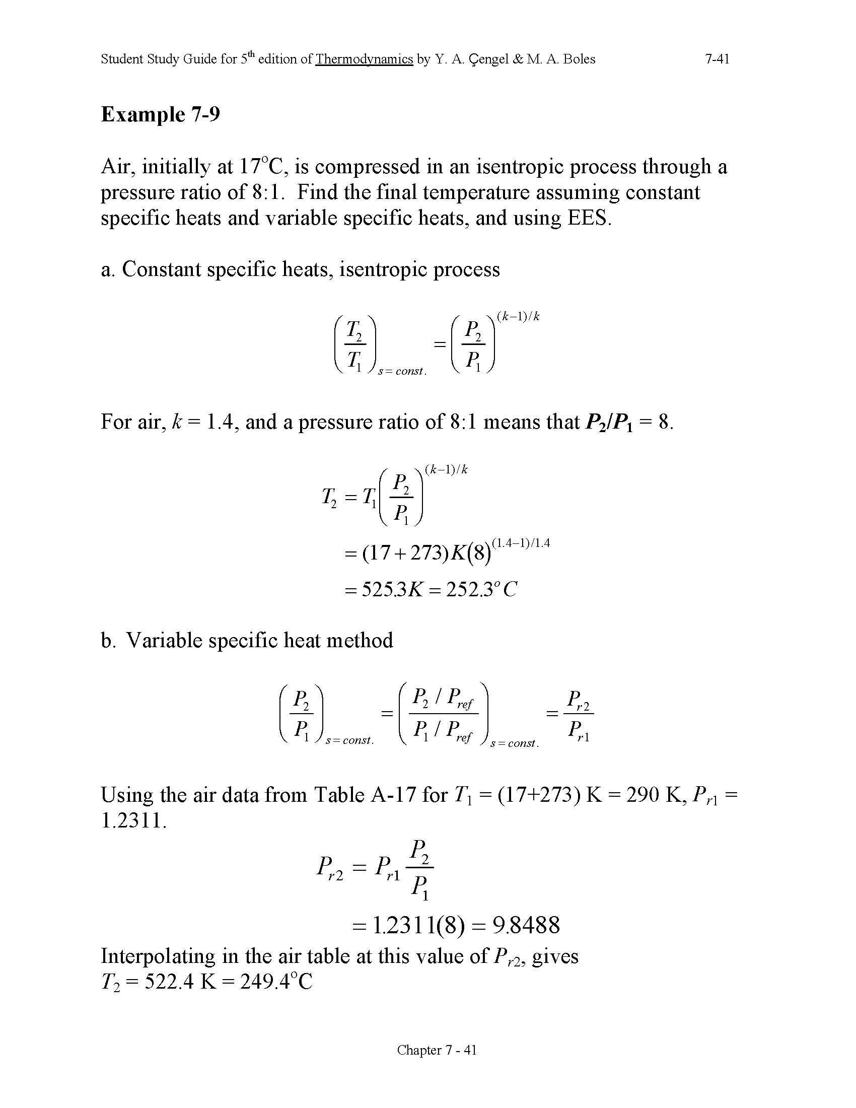 Engineering Thermodynamics I